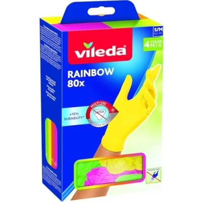 Bild av Vileda Guanti Multiuso multifunktionshandskar, nitril, flerfärgad, S/M (80 pack)