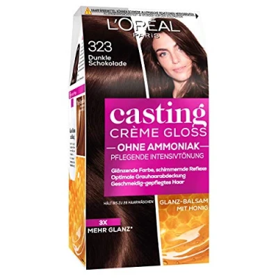Bild av L&#039;Oréal Paris Färgning utan ammoniak och silikoner, närande intensiv nyans med glans reflex balsam, gjutning kräm hårfärg, nr 323 mörk choklad (brun), 1 styck
