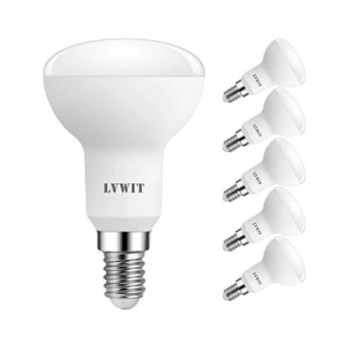 Bild av LVWIT LED reflektorlampa E14 R50,470 lm, kall vit 6500 K, 4,9 W ersätter 40 glödlampa, matt (6 pack)