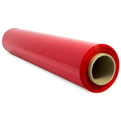 Bild av Elastisk förpackningsfilm, röd plastfilm för förpackning, plastrulle skydd frakt och flyttning, rulle 50 cm upp till 400 m sträckbar Offituria (röd, 1 st)