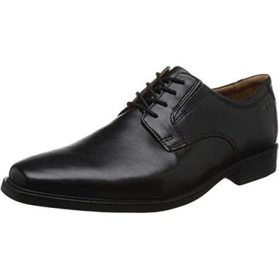 Bild av Clarks Mäns Tilden enkel Oxford platt, Svart, 39 EU