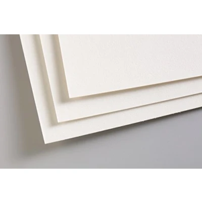 Bild av Clairefontaine Ref 296010C Pastelmat kortark (paket med 5 ark) 360 gsm kort 70 x 100 cm vit färg speciellt formulerad för användning pasteller