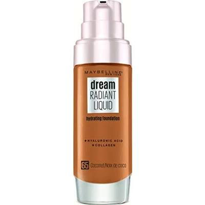 Bild av Maybelline New York Make Up, Dream Radiant Liquid Makeup, flytande foundation, nr 65, kokos, 30 ml