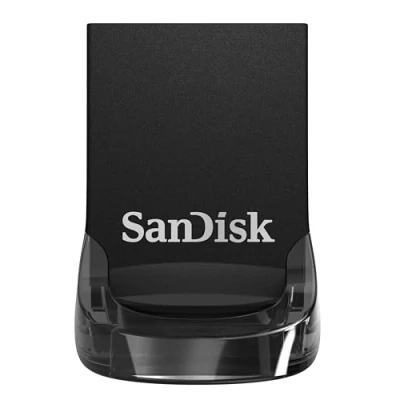 Bild av SanDisk 1TB Ultra Fit USB 3.2,Flashminne(Fungerar med bärbara datorer,surfplattor,spelkonsoler mera,plug and stay lagring,upp till 400 MB/s,RescuePRO Deluxe filåterställningsprogram) Svart