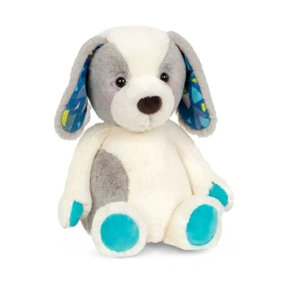 Bild av B. toys gosedjur hund supermjuk med långa öron valp grå vit, baby och barnleksak för flickor pojkar från 0 månader