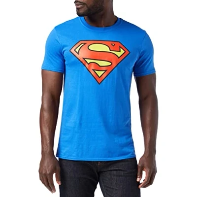 Bild av DC Comics Superman Logo T shirt för män, Blå (Kungsblå), XXL