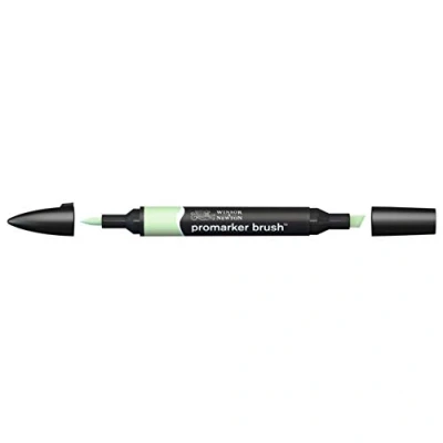 Bild av Winsor &amp; Newton 0204215 penselmärkpennor (för ritningar, kalligrafi, design och layouter, randfri ritning med kil penselspets), pilgrön