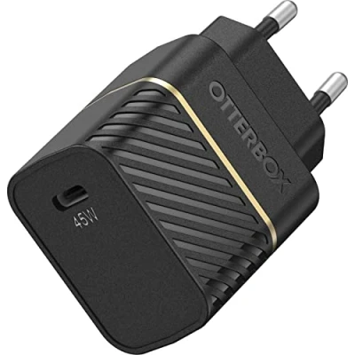 Bild av OtterBox USB C PD GaN EU Väggladdare 45W, snabbladdare för Smartphone och surfplatta, falltestad, tålig, Svart