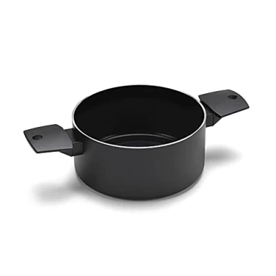 Bild av Moneta Recy gryta med 2 handtag, 20 cm, Ricla 46 burkar, Net Induction, svart, kropp av 100 % återvunnen aluminium