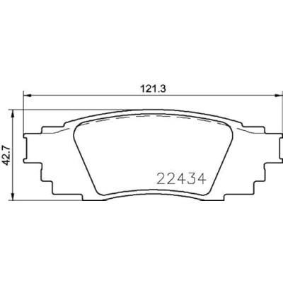 Bild av HELLA 8DB 355 025 121 Jeu de plaquettes frein non préparé pour indicateur d&#039;usure TOYOTA: C HR, RAV4 V, Camry VIII Berline, LEXUS: UX, RX IV