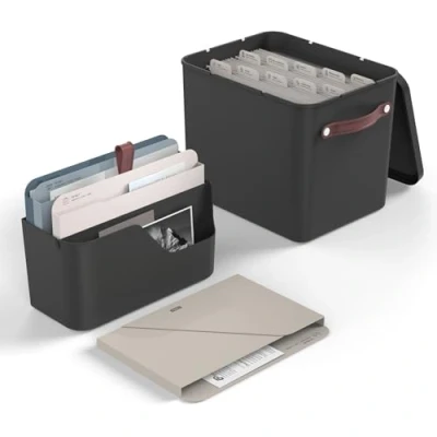 Bild av Rotho MyPaper MY PAPER Plus dokumentorganiseringsset, plast (PP) BPA fri, svart, (40 x 29 46,5 cm)