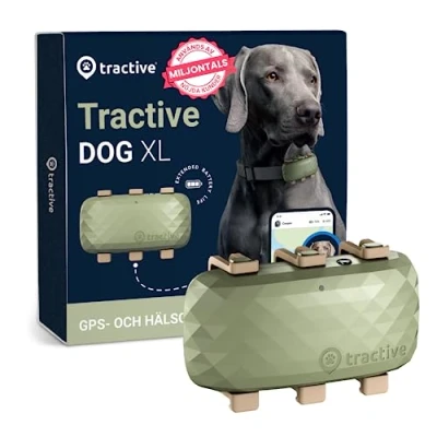 Bild av Tractive XL GPS hund Upp till 1 månads batteritid #1 på marknaden Global platsspårning i realtid Rymningsnotiser Aktivitets och hälsospårning