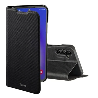 Bild av Hama mobilfodral för Samsung Galaxy A54 5G &quot;Slim Pro&quot; (skyddsfodral med plånbok 2 x kortfack, vikbart fodral magnetlås och stativfunktion) svart
