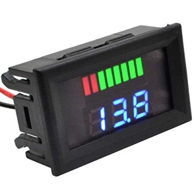 Bild av ARCELI Bil marin motorcykel LED digital voltmeter spänningsmätare batterimätare 72 V (röd)