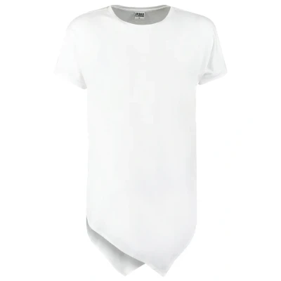 Bild av Urban Classics Asymetric LONG TEE Tshirt med print, Storlek: Small, White