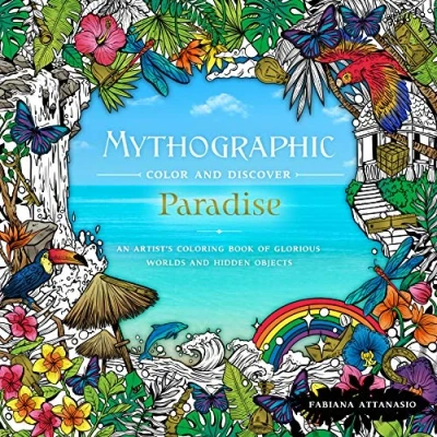 Bild av Mythographic Color &amp; Discover: Paradise: An Artist&#039;s Coloring Book of Glorious Worlds and Hidden Objects