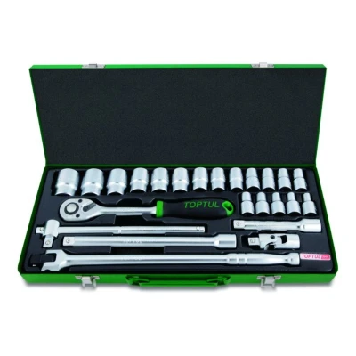 Bild av TOPTUL GCAD2403 Jeu de douilles 24 1/2 avec fonction crantage