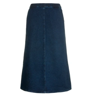 Bild av Ulla Popken Alinjekjol, Storlek: 58/60, Dark blue denim