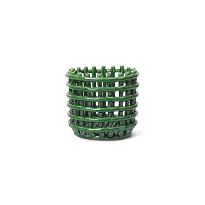 Bild av ferm LIVING Keramikkorg, rund, Ø 16 cm, grön, keramik