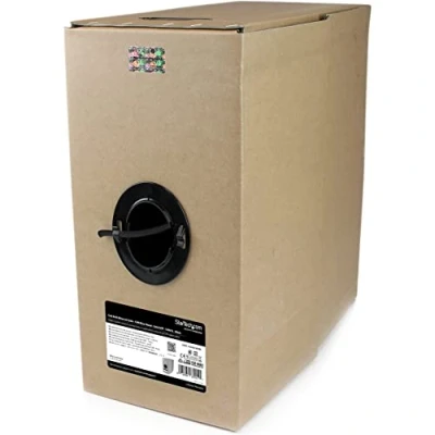 Bild av StarTech.com bulk Cat6 Ethernet cable 1000 ft. Solid CMR Rated black 304.9 m Svart 304 meter