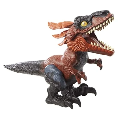 Bild av Mattel Jurassic World Dominion Uncaged Rowdy Roars Pyroraptor dinosaurieactionfigur, leksak med interaktiva rörelser och som reagerar på ljud beröring GYW89