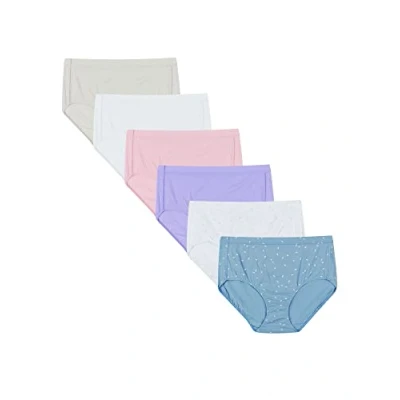 Bild av Hanes Dam organisk bomull trosor pack, bekväma mjuka underkläder, 6 pack (färger kan variera), Blandade färger, trosor, 7