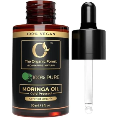 Bild av 100% Pure &amp; Organic Moringa Oil Natural Carrier for Face Moisturizer Cleanser Oily Skin Reduce Forehead Wrinkle