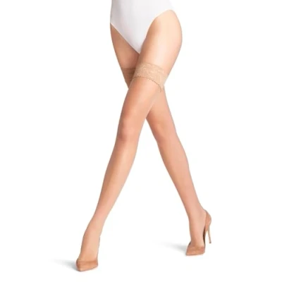 Bild av FALKE Shelina 12 DEN W STU Ultra Transparent Einfarbig 1 par varning, Hautfarben (Golden 4699), M för kvinnor,