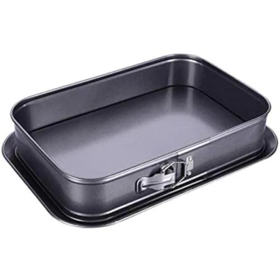 Bild av YNC bakform rektangulär, springform kakform fyrkantig, ostkaka bakredskap, tiramisu form nonstick belagd, skärtålig, fyrkantig
