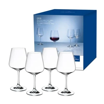 Bild av Villeroy &amp; Boch Ovid Rödvinsglas, 4 st, 590 ml, kristallglas, diskmaskinsäkra