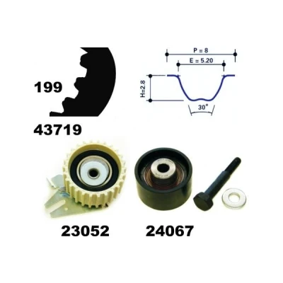 Bild av MAPCO 23719 Kit de distribution 199 OPEL: Zafira B, Astra H 3/5 portes, GTC, ALFA ROMEO: 159 Sportwagon, Berline, VAUXHALL: Mk5