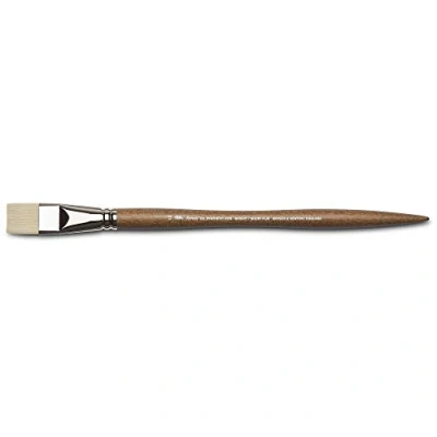 Bild av Winsor &amp; Newton 5010312 syntetisk konstnär oljeborste med hög elasticitet och livslängd, ergonomiskt handtag för oljefärger alkydfärger platt pensel, kort nr 12