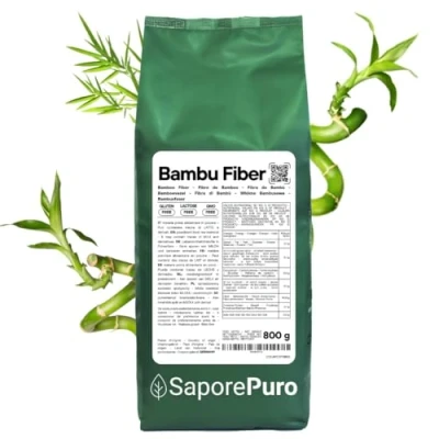 Bild av SaporePuro Bambufiber av livsmedelskvalitet 800 gr lågkolhydratmjöl