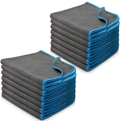 Bild av Filzada® 14x Curved 360 Mikrofiberduk för bilar extremt absorberande och luddfri tack vare mjuk mikrofiber Poleringsdukar professionell bilvård i 40x40cm (14)