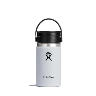 Bild av HYDRO FLASK Kaffethermos 354 ml (12 oz) Vakuumisolerad resemugg i rostfritt stål med läckagesäkert Flex Sip Lock Termos för kaffe BPA fri Bredmun White