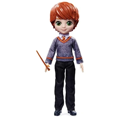 Bild av 20 cm Ron Weasley WIZARDING WORLD docka ledad figurdocka med trollstav och Hogwarts uniform outfit att samla på leksak för barn 5 år uppåt