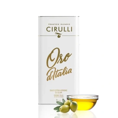 Bild av Frantoio Oleario Cirulli Behållare för olivolja 3 liter Kallpressad extra jungfruolja Förstklassig kvalitet Produkt 100% italienska oliver