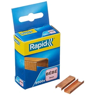 Bild av Rapid BEBE kopparhäftklamrar, för häftning upp till 15 ark, använd med häfttång, koppartråd, förpackning 000, 11974685