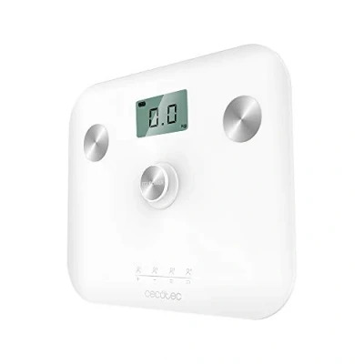 Bild av Cecotec Surface Precision EcoPower 10100 Full Healthy White badrumsvåg. Med tryckknapp,Hög säkerhet härdat glasyta, precisionssensorer, LCD skärm