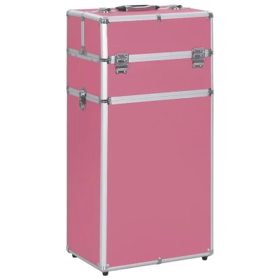 Bild av VidaXl Sminklåda Aluminium Rosa 4