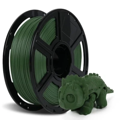 Bild av FLASHFORGE kolfiber PETG filament 1,75 mm, 3D skrivarfilament, 1 kg spole mått +/ 0,02 lätt och värmebeständig fuktfri (gräsgrön)