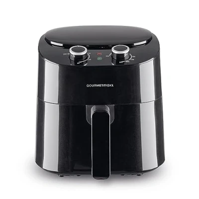 Bild av GOURMETmaxx varmluftsfritös 4,5 l luftfryer Med 8 program, perfekt för särskilt fettsnål matlagning, grillning eller bakning utan olja LCD skärm, timer och stay on funktion 1 400 W [svart]