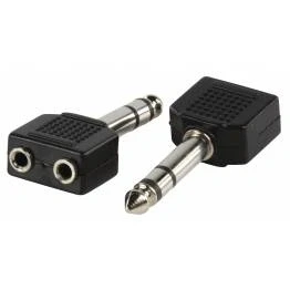 Bild av 2x mini jack 3,5mm til 1x 6,35mm
