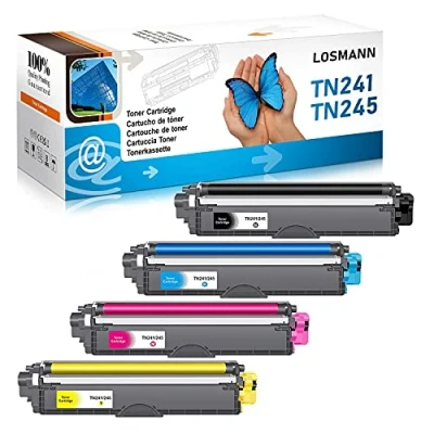 Bild av LOSMANN 4X toner kompatibel med Brother TN 241 245 för DCP 9020CDW 9022CDW MFC 9130CW 9140CDN 9142CDN 9330CDW 9332CDW 9340CDW 9342CDW HL 3140CW 3142CW