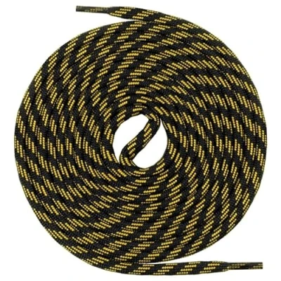 Bild av Mount Swiss Runda skosnören för vandringsskor, trekkingskor och arbetsskor extra slitstarka ø 5 mm, färg svart gul m3, längd 110 cm