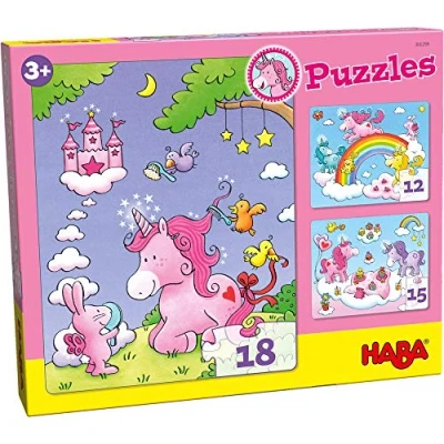 Bild av HABA Einhorn GLITZERGLÜCK Pussel för barn, Storlek: One Size, Multi coloured