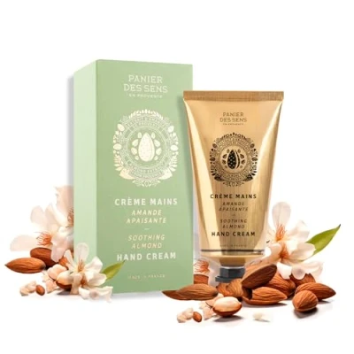 Bild av Panier des Sens Mandeltorr hudkräm återfuktande handkräm sheasmör och mandelolja handvård tillverkad i Frankrike 97 % naturliga ingredienser 75 ml