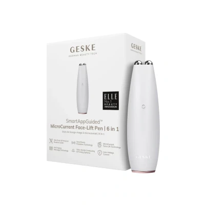 Bild av Geske Microcurrent Facelift PEN 6 IN 1 Electronic Tools SMARTAPPGUIDED Ansiktsvård tillbehör, Storlek: One Size, Starlight