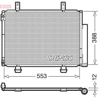 Bild av DENSO DCN47007 Condenseur De Clim avec déshydrateur R134a SUZUKI: SWIFT 4