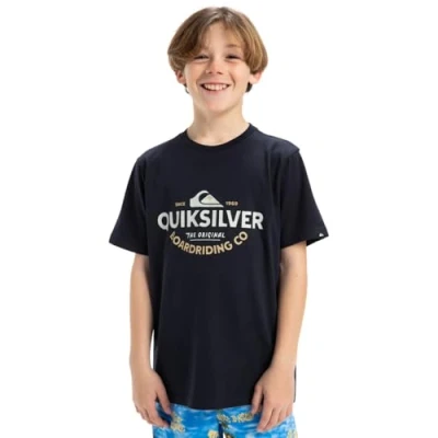 Bild av Quiksilver Typed OUT Unisex Tshirt med print för barn, Storlek: 164, Dark navy